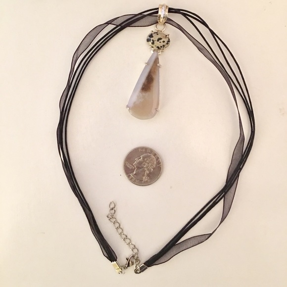 Dalmatian Jasper & Scolecite Pendant - Picture 3 of 4